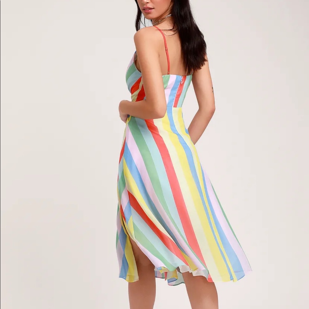 Lulus Winning Smile Rainbow Dress - Picture 3 of 9